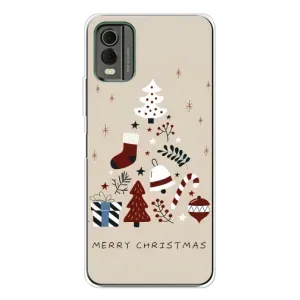 Чехол с рисунком «Merry Christmas» для Nokia C32