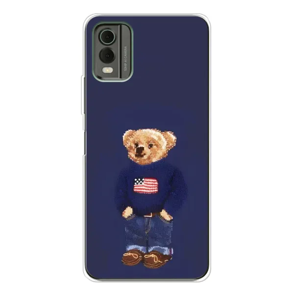 Чехол с рисунком «Мишка USA» для Nokia C32 Чехол с рисунком «Мишка USA» для Nokia C32