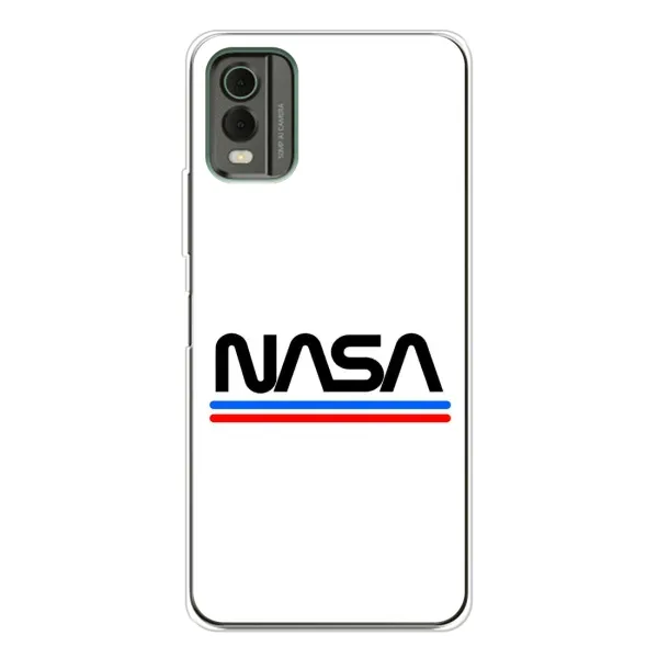 Чехол с рисунком «NASA на белом фоне» для Nokia C32