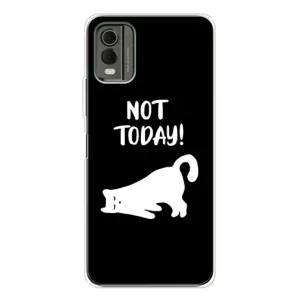 Бампер с изображением Котиков для Нокиа С32 (Not Today)