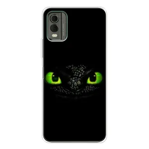 Чехол дракон Беззубик для Nokia C32 (Глаза Беззубика)