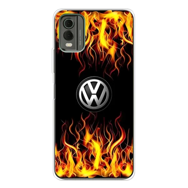 Чехол с рисунком «Огненный Лого» для Nokia C32 Чехол с рисунком «Огненный Лого» для Nokia C32