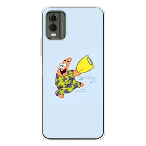 Чехлы с Патриком на Nokia C32 (Патрик с подушкой)