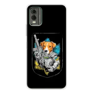 Чехол с принтом для Nokia C32 (Патрон Воин)