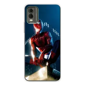 Чехол Супергерой Человека Паука на Nokia C32 (Паук на доме)