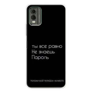 Чехол с прикольным текстом на Nokia C32 (Положи мой телефон)