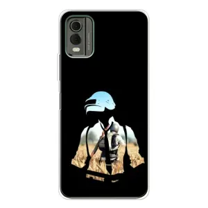 Силиконовый чехол с картинкой "Герой Pubg" на Nokia C32 (Пубг мен)