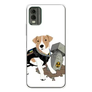 Чехол с принтом Собаки Патрон для Nokia C32 (Пёс Патрон с ракетой)