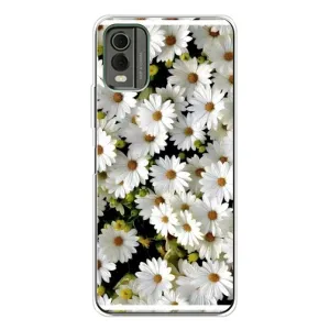 Чехол с ромашками на Nokia C32 (Рамка в ромашках)