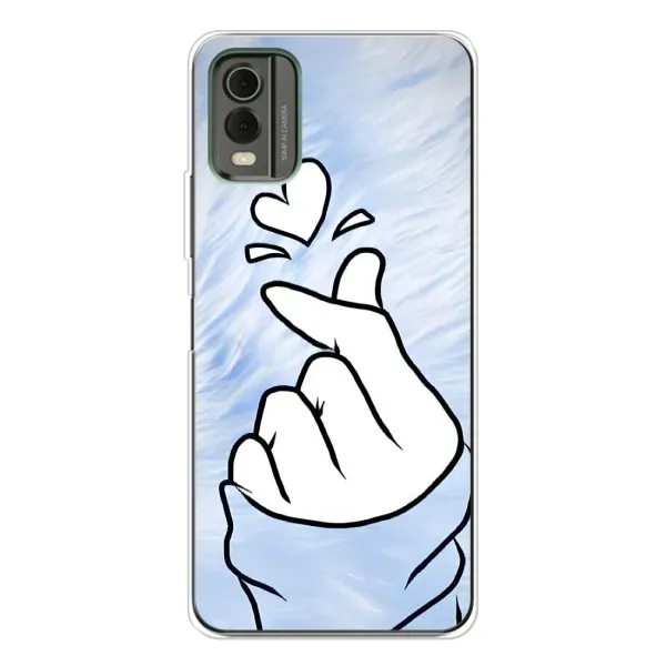 Чехол с рисунком «Сердечка знак» для Nokia C32 Чехол с рисунком «Сердечка знак» для Nokia C32