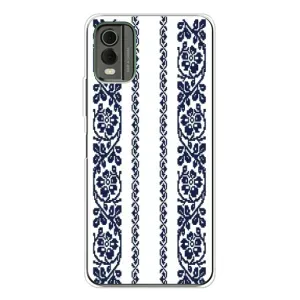 Чехол с рисунком «Синяя вышиванка» для Nokia C32