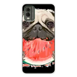 Чехол (ТПУ) Милые собачки для Nokia C32 (Смешной Мопс)