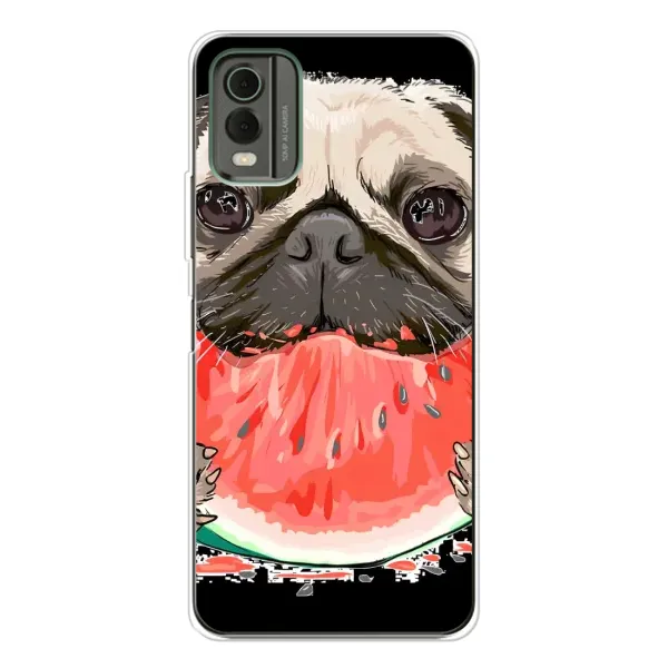 Чехол с рисунком «Смешной Мопс» для Nokia C32