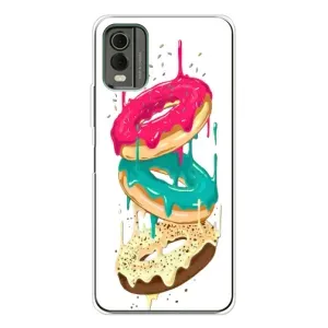 Чехол с изображением вкусной еды для Nokia C32 (Сочные пончики)