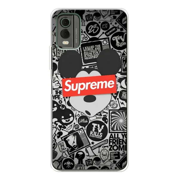 Чехол с рисунком «Supreme Маус» для Nokia C32 Чехол с рисунком «Supreme Маус» для Nokia C32