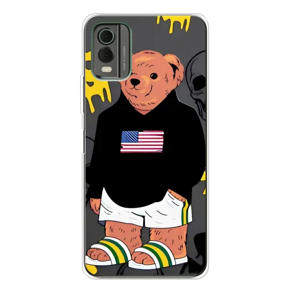 Чехол с рисунком «Teddy USA» для Nokia C32 Чехол с рисунком «Teddy USA» для Nokia C32