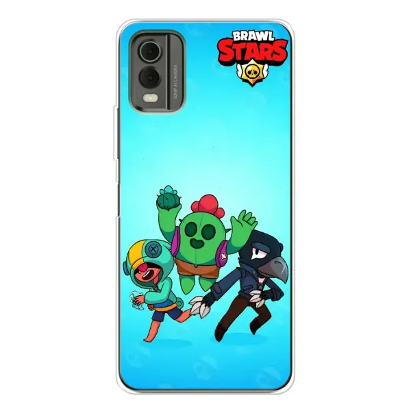 Чехол с рисунком «Трио» для Nokia C32