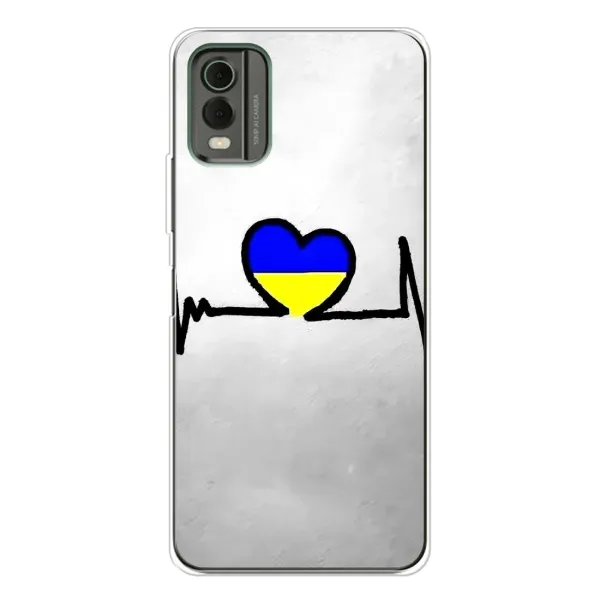 Чехол с рисунком «Украинская кардиограмма» для Nokia C32