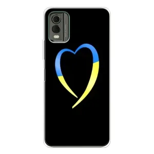Силиконовый Чехол на Nokia C32 (Я-Украина) (Украинское сердце)