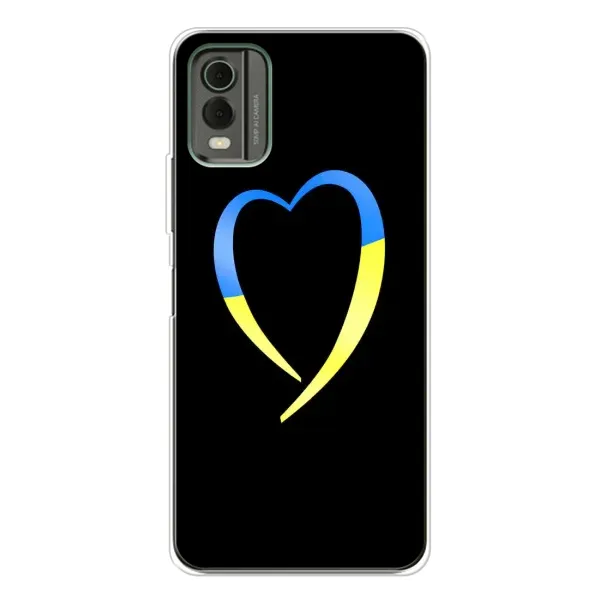 Чехол с рисунком «Украинское сердце» для Nokia C32