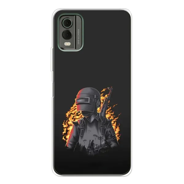 Чехол с рисунком «В огне» для Nokia C32 Чехол с рисунком «В огне» для Nokia C32