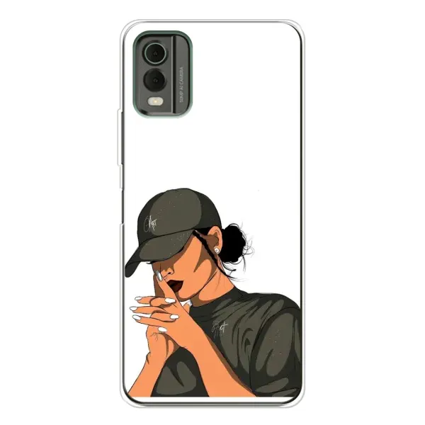 Чехол с рисунком «В зеленом» для Nokia C32
