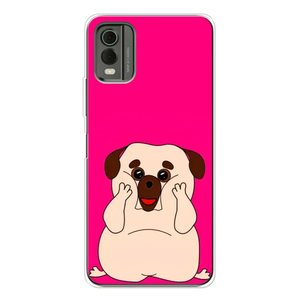 Чехол с рисунком «Веселый Мопсик» для Nokia C32