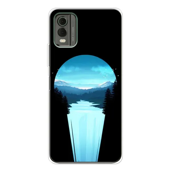 Чехол с рисунком «Синий Водопад» для Nokia C32 Чехол с рисунком «Синий Водопад» для Nokia C32