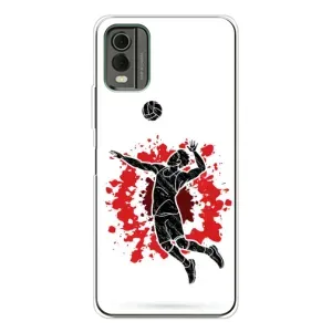 Чохли з прінтом Спортивна тематика для Nokia C32 (Волейболіст)