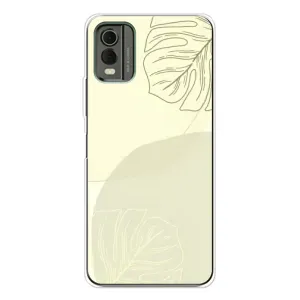 Чехол цветочный дизайн для Nokia C32 (Зелёный фон)