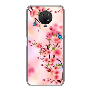 Чехол с принтом САКУРЫ на Nokia G10 (Бабочки на сакуре)