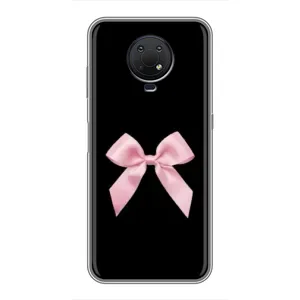 Чехол банты для Nokia G10 (Бант на черном)