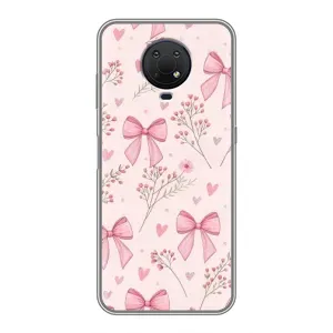 Чехол банты для Nokia G10 (Банты с цветами)