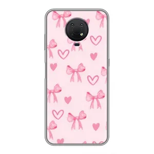 Чехол банты для Nokia G10 (Бантики и сердечки)