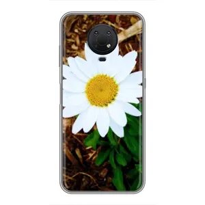 Чехол с ромашками на Nokia G10 (Белая ромашка)
