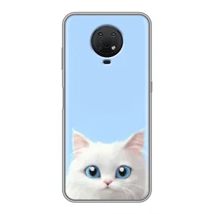 Чехол на тематику: Коты для Nokia G10 (Белый кот)