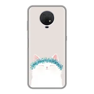 Чехол на тематику: Коты для Nokia G10 (Белый котик)