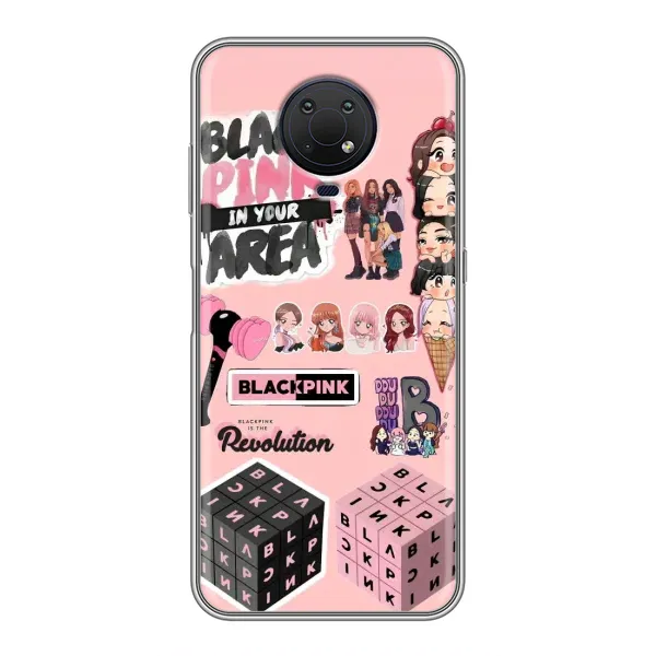 Чехол с рисунком «BLACK PINK коллаж» для Nokia G10 Чехол с рисунком «BLACK PINK коллаж» для Nokia G10