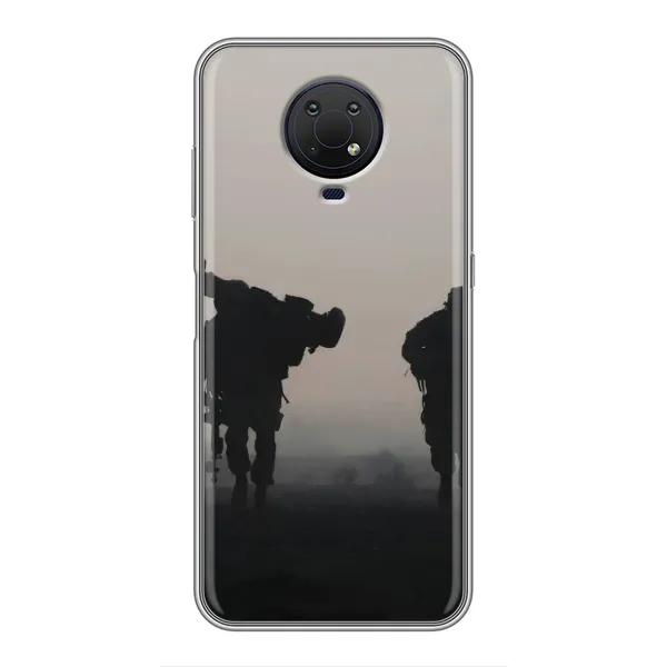 Чехол с рисунком «Бой солдат» для Nokia G10 Чехол с рисунком «Бой солдат» для Nokia G10