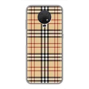 Чехол с Брендами одежды на Нокиа Джи 10 (Burberry стиль)