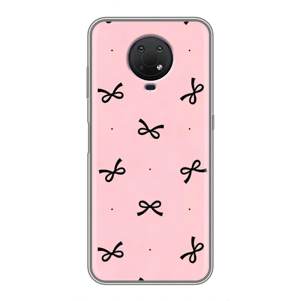 Чехол с рисунком «Черные бантики» для Nokia G10 Чехол с рисунком «Черные бантики» для Nokia G10