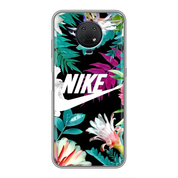 Чехол с рисунком «Цветочный Nike» для Nokia G10 Чехол с рисунком «Цветочный Nike» для Nokia G10