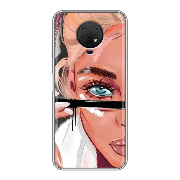 Чехол с рисунком «Девушка и ресницы» для Nokia G10 Чехол с рисунком «Девушка и ресницы» для Nokia G10