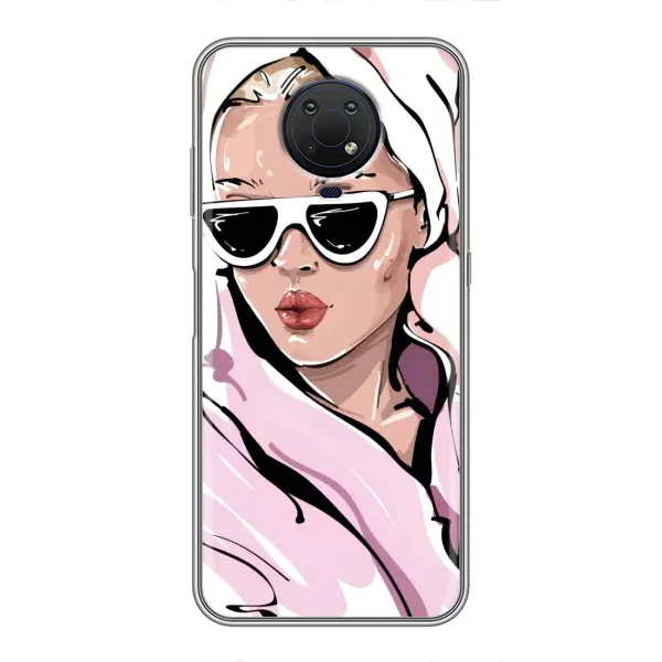 Чехол с рисунком «Девушка в халате» для Nokia G10