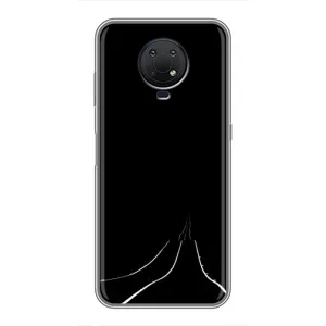 Чехол с картинками на черном фоне для Nokia G10 (Дорога)