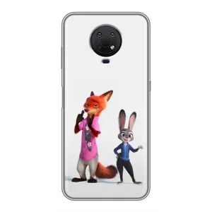 Силіконовий чохол з принтом Зоотрополіс для Nokia G10 (Джуді і Нік)