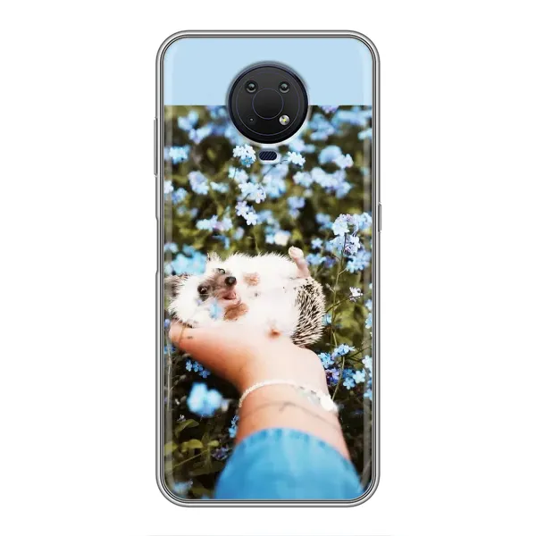 Чехол с рисунком «Ежик на руках» для Nokia G10 Чехол с рисунком «Ежик на руках» для Nokia G10