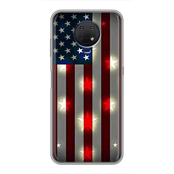Чехол с рисунком «Флаг США 2» для Nokia G10 Чехол с рисунком «Флаг США 2» для Nokia G10