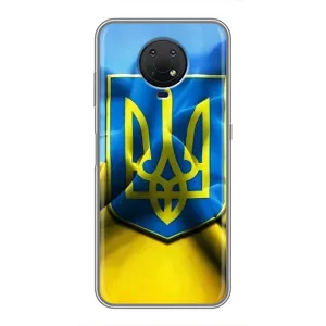 Чехол с картинкой (Патриотический ГЕРБ) на Nokia G10 (Герб и Флаг Украины)