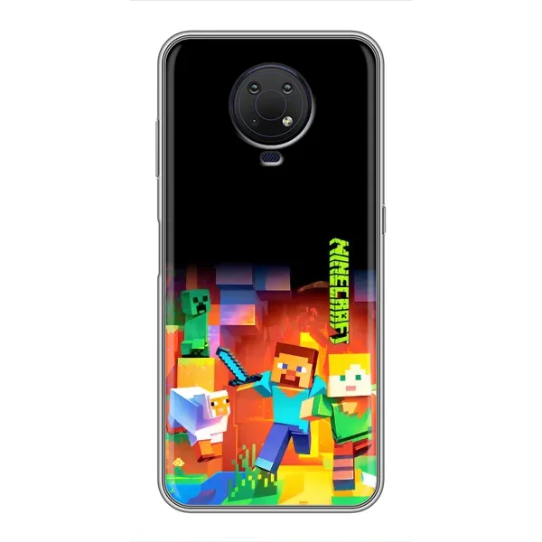 Чехол с рисунком «Герой Майнкрафт» для Nokia G10 Чехол с рисунком «Герой Майнкрафт» для Nokia G10